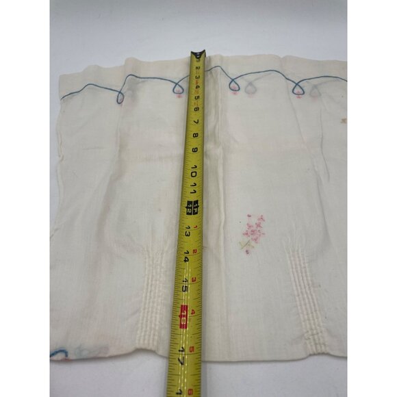 Vintage Baby Embroidered Pink Flowers & Blue Loops READ - Picture 11 of 11